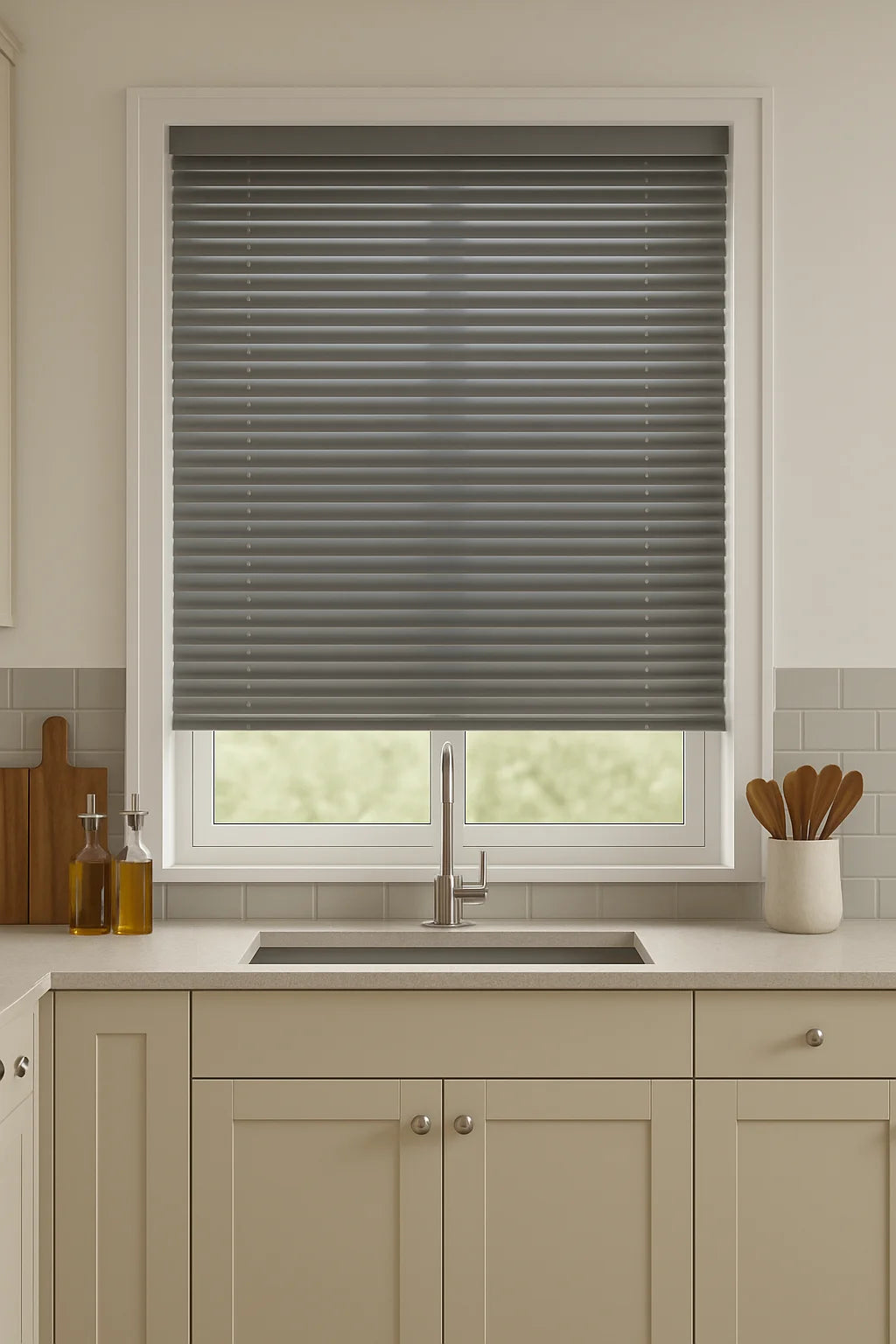 Dusty Grey MetalVenetian Blind - 25mm