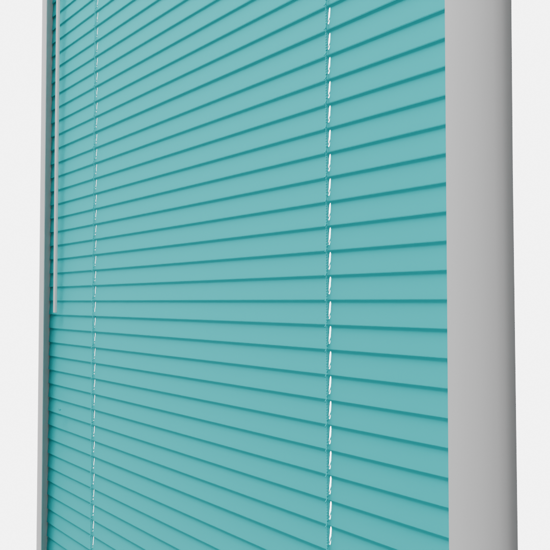 Perfect Fit No Drill Metal Blind - Electric Aqua- 25mm