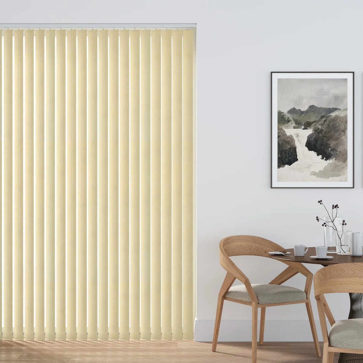 Feather Weave Beige Vertical Blind