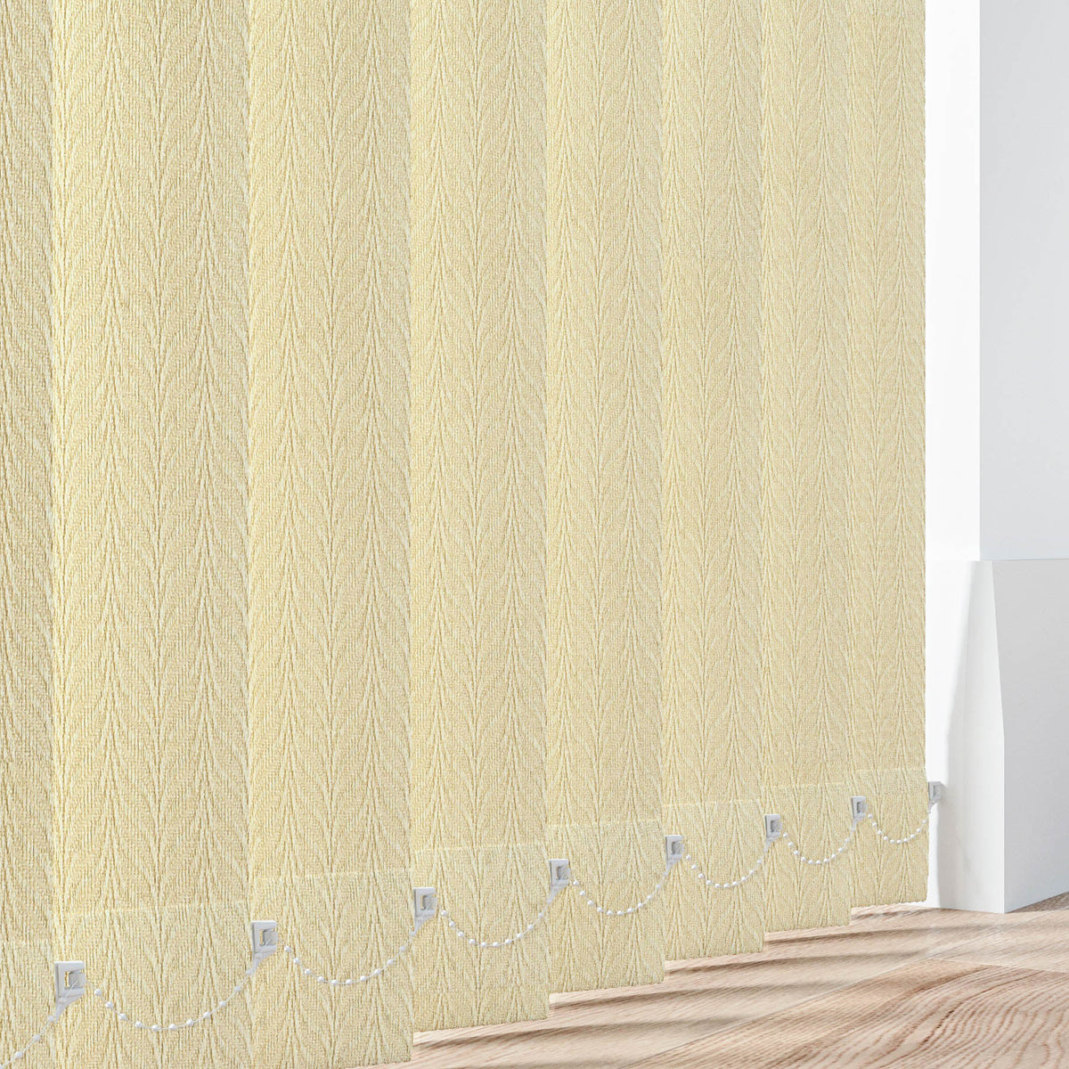 Feather Weave Beige Vertical Blind