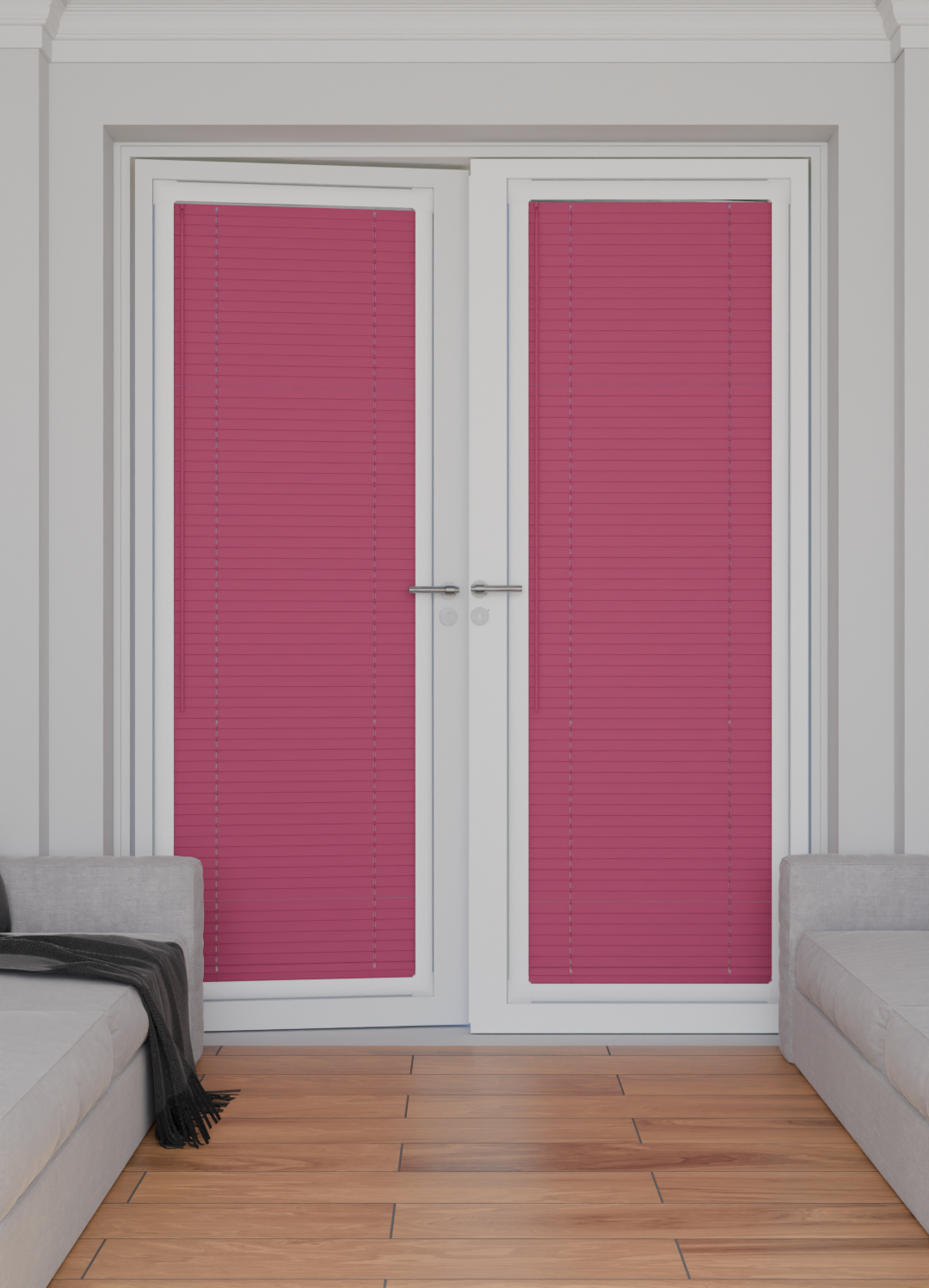 Perfect Fit No Drill Metal Blind - Fuschia- 25mm