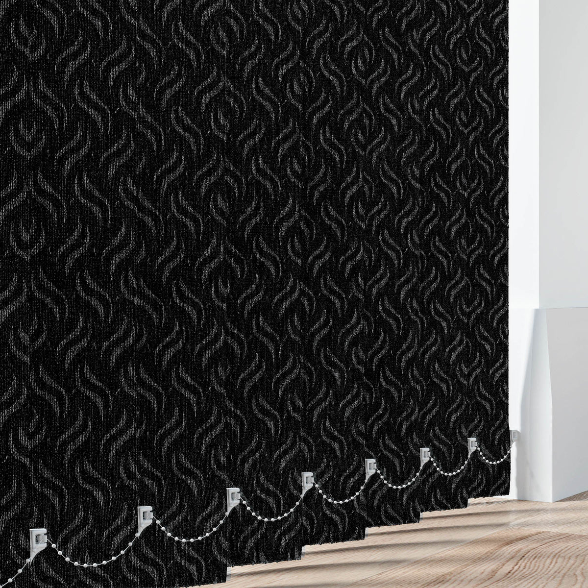 Gravity Black - PVC Blackout Waterproof Vertical Blind Slat