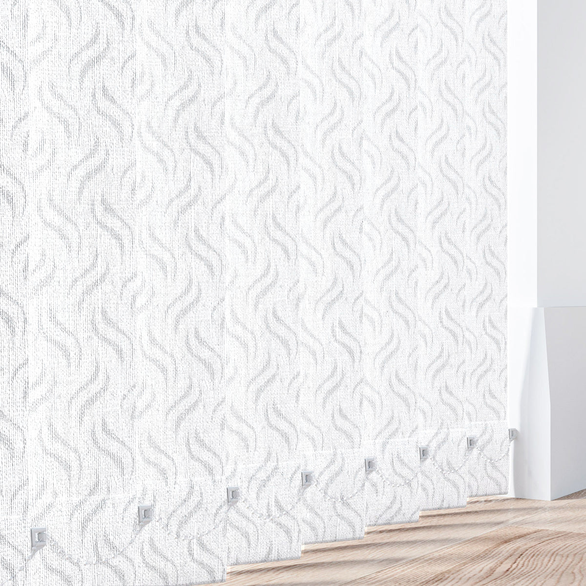 Gravity White - PVC Blackout Waterproof Vertical Blind Slat