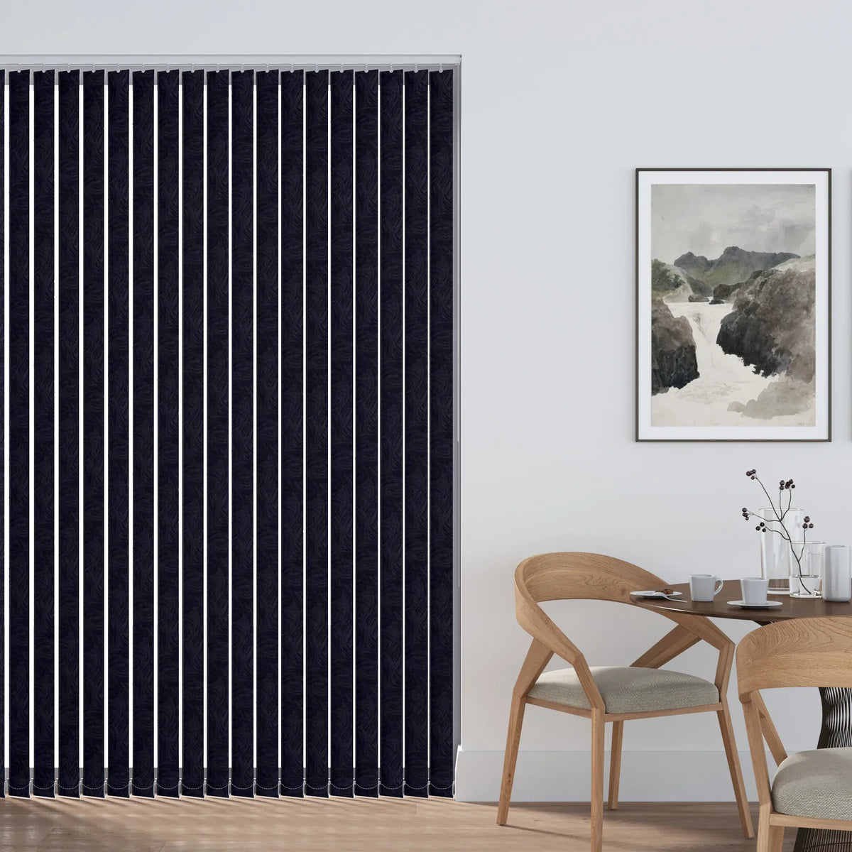 Havana PVC Black Vertical Blind Slat