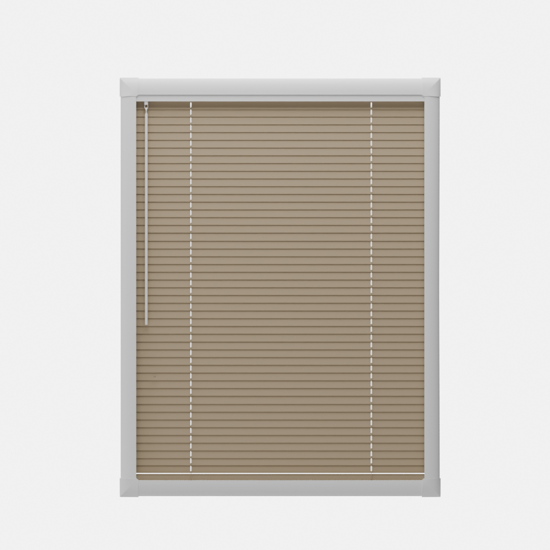 Perfect Fit No Drill Metal Blind - Latte - 25mm