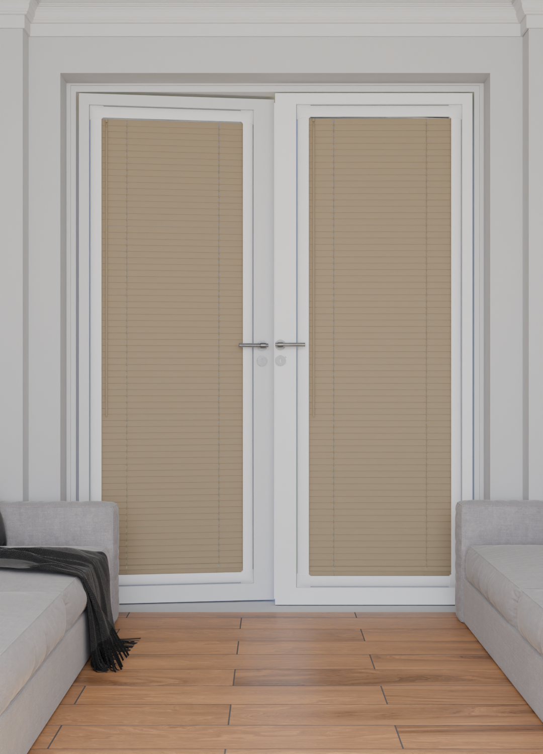 Perfect Fit No Drill Metal Blind - Latte - 25mm