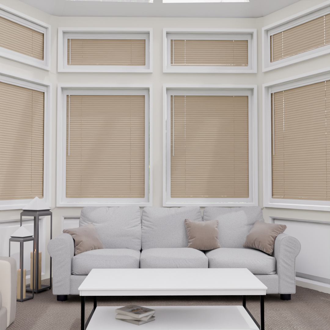 Perfect Fit No Drill Metal Blind - Latte - 25mm