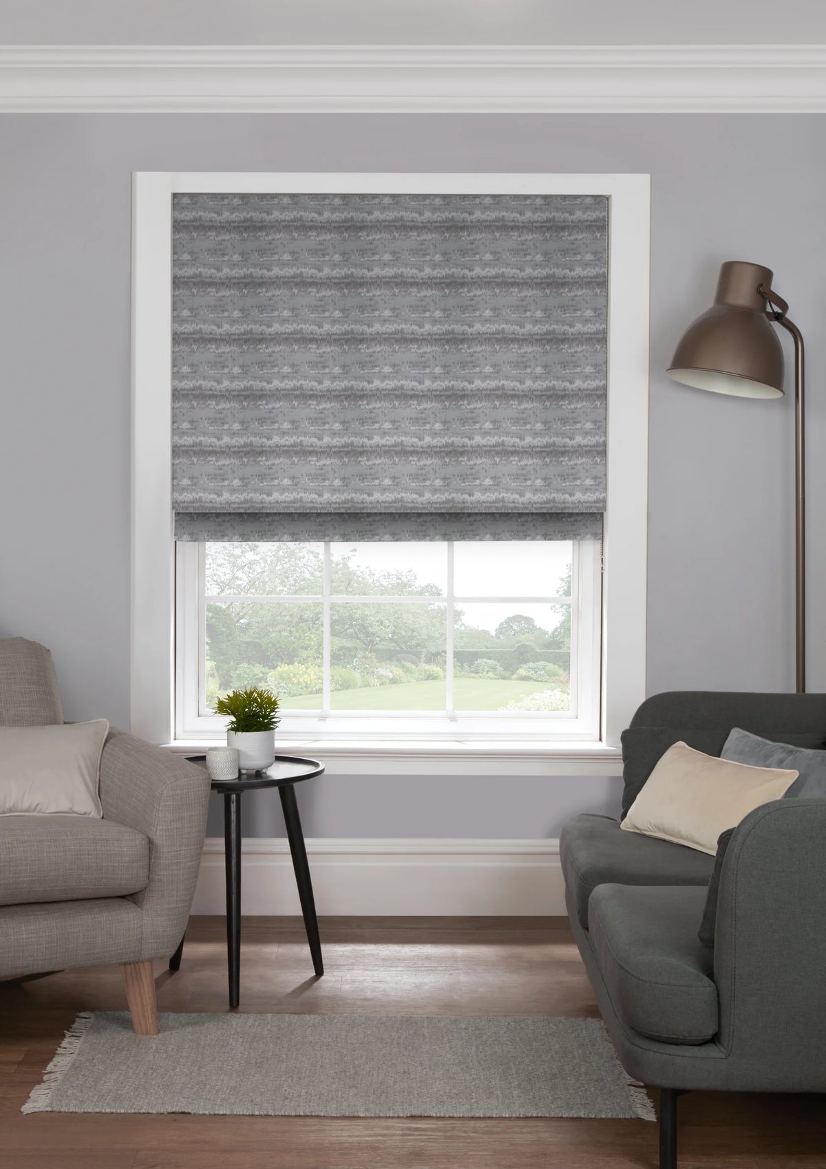 EB Lavico Grey Roman Roman Blind