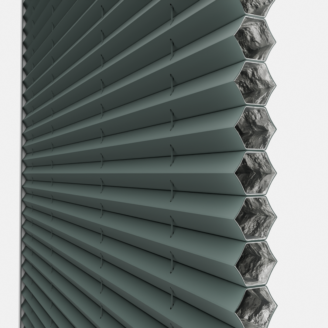 Thermal Blackout Perfect Fit No Drill Pleated Marengo