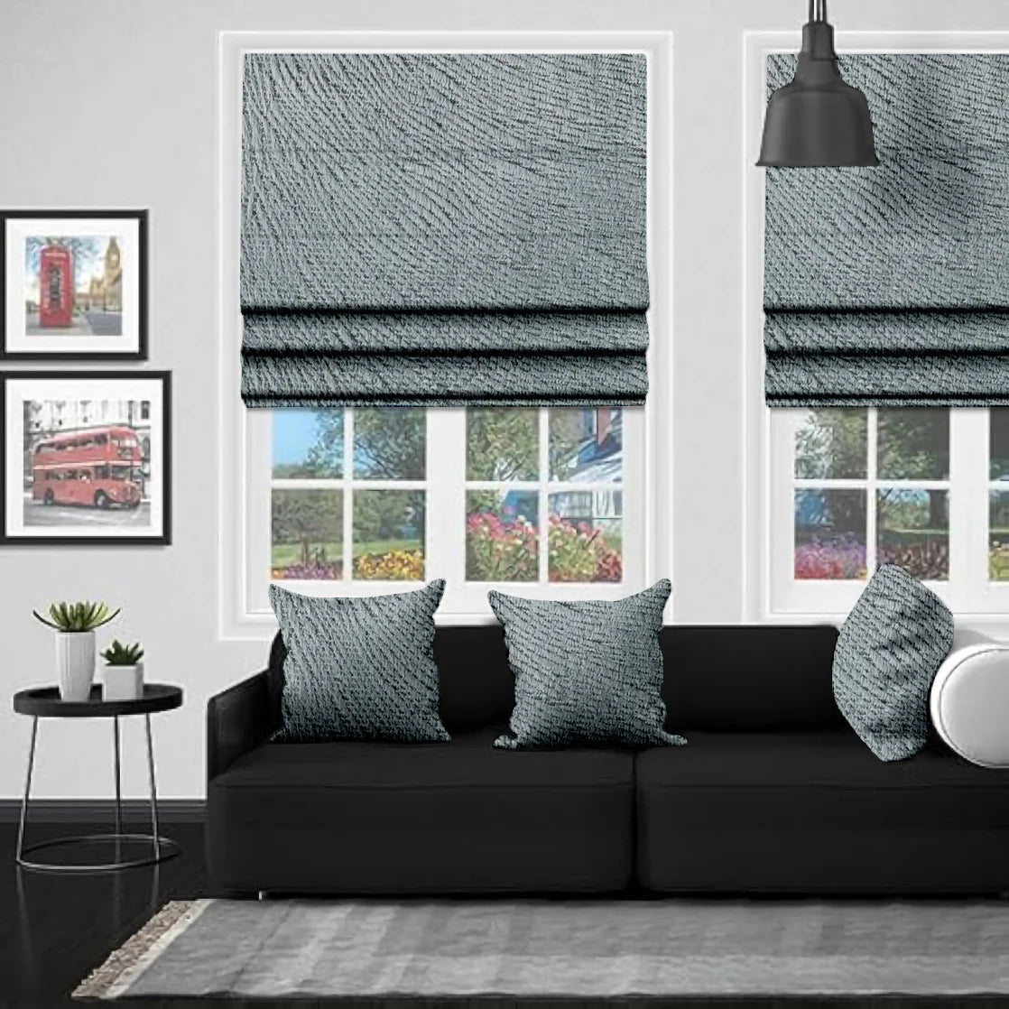 EB Mersin Grey Roman Blind