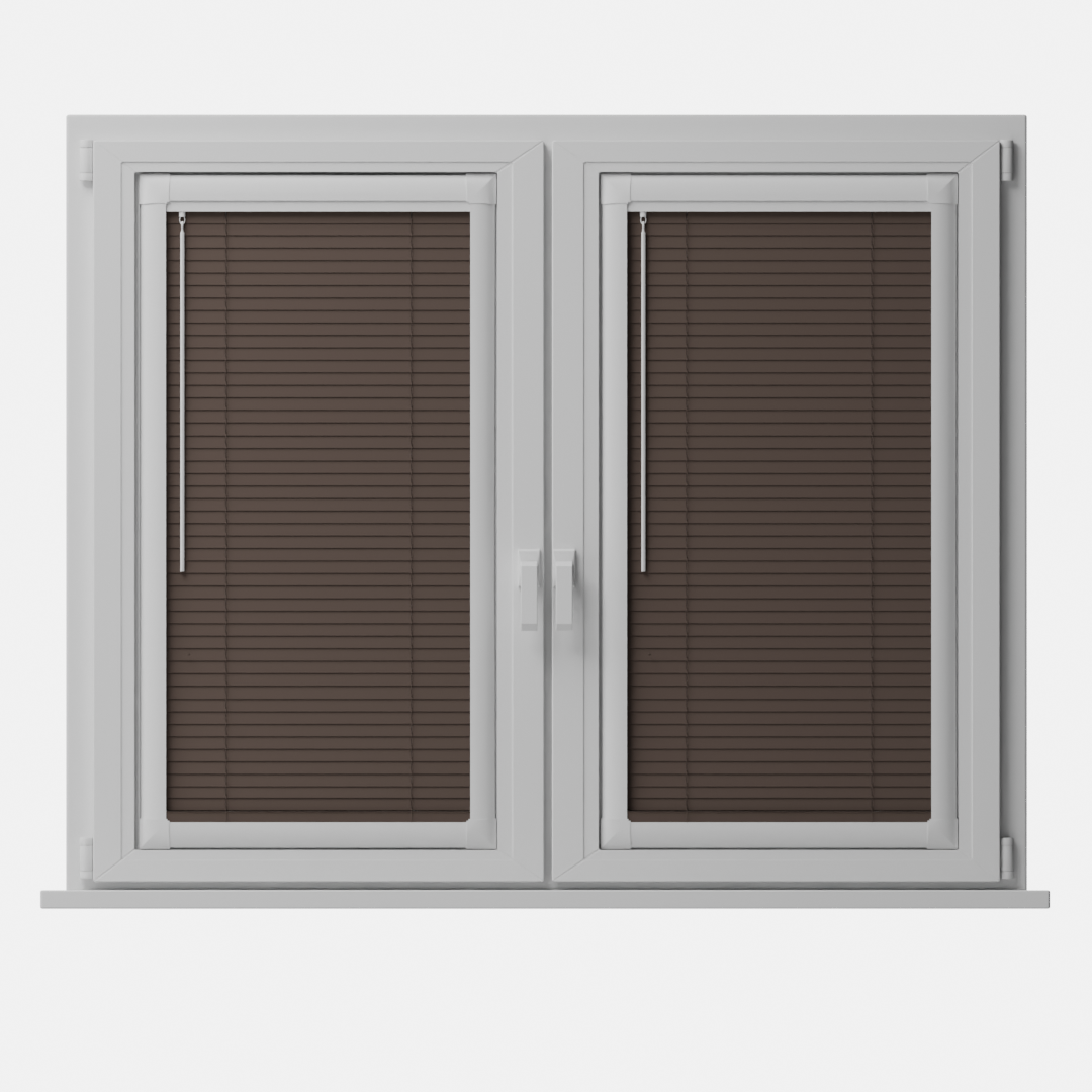 Perfect Fit No Drill Metal Blind - Mocha - 25mm
