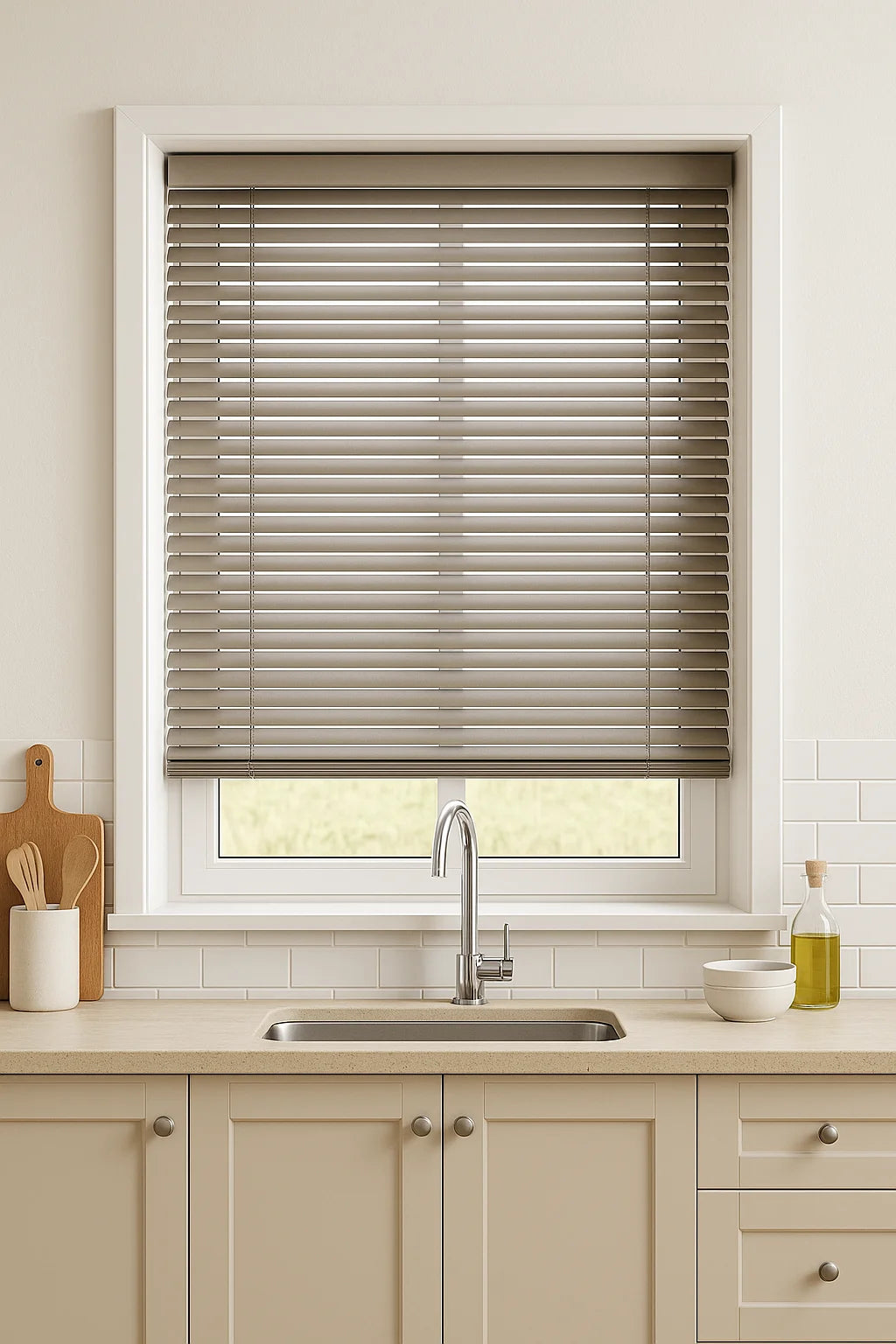 Mushroom Metal Venetian Blind - 25mm