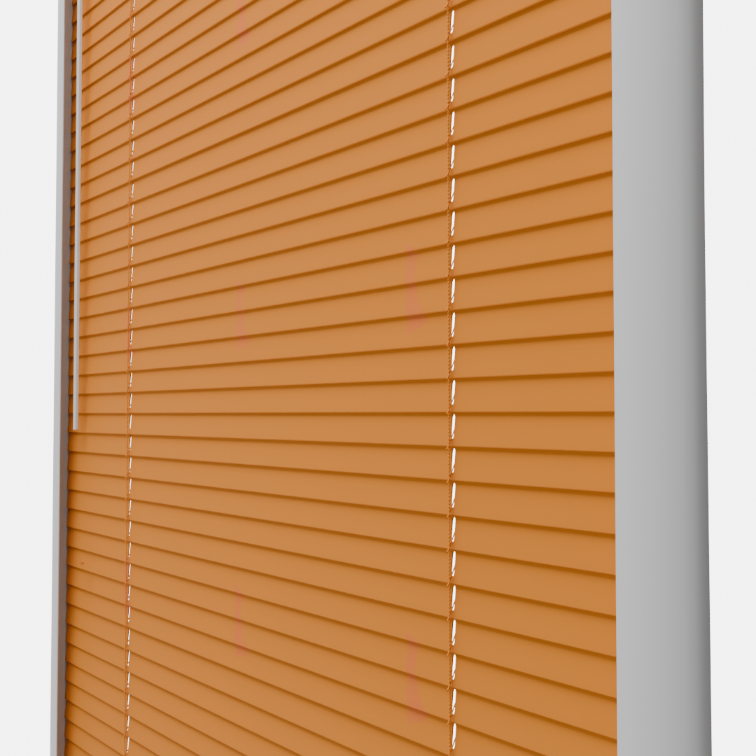 Perfect Fit No Drill Metal Blind - Orange - 25mm