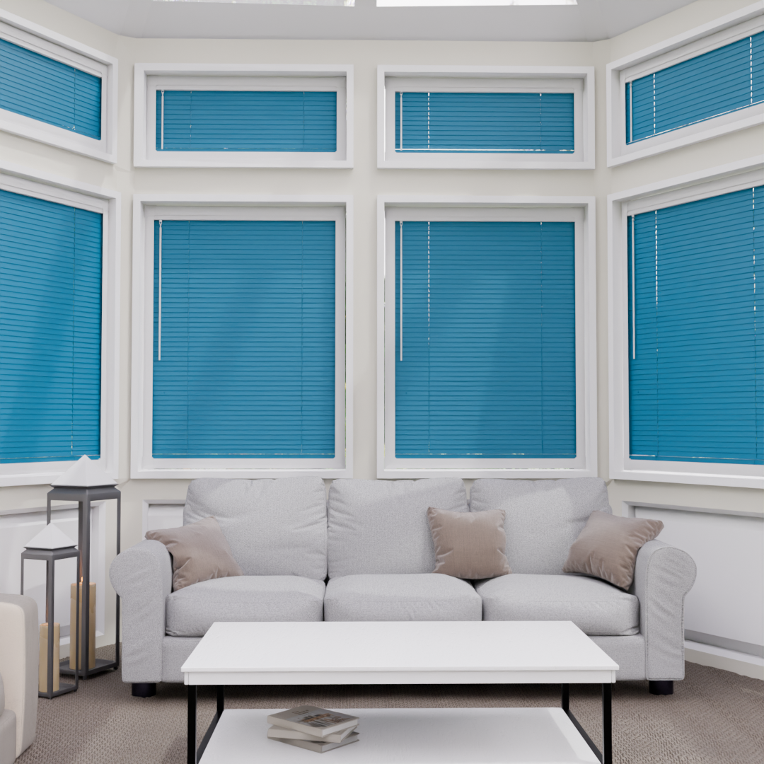 Perfect Fit No Drill Metal Blind - Oxford Blue - 25mm