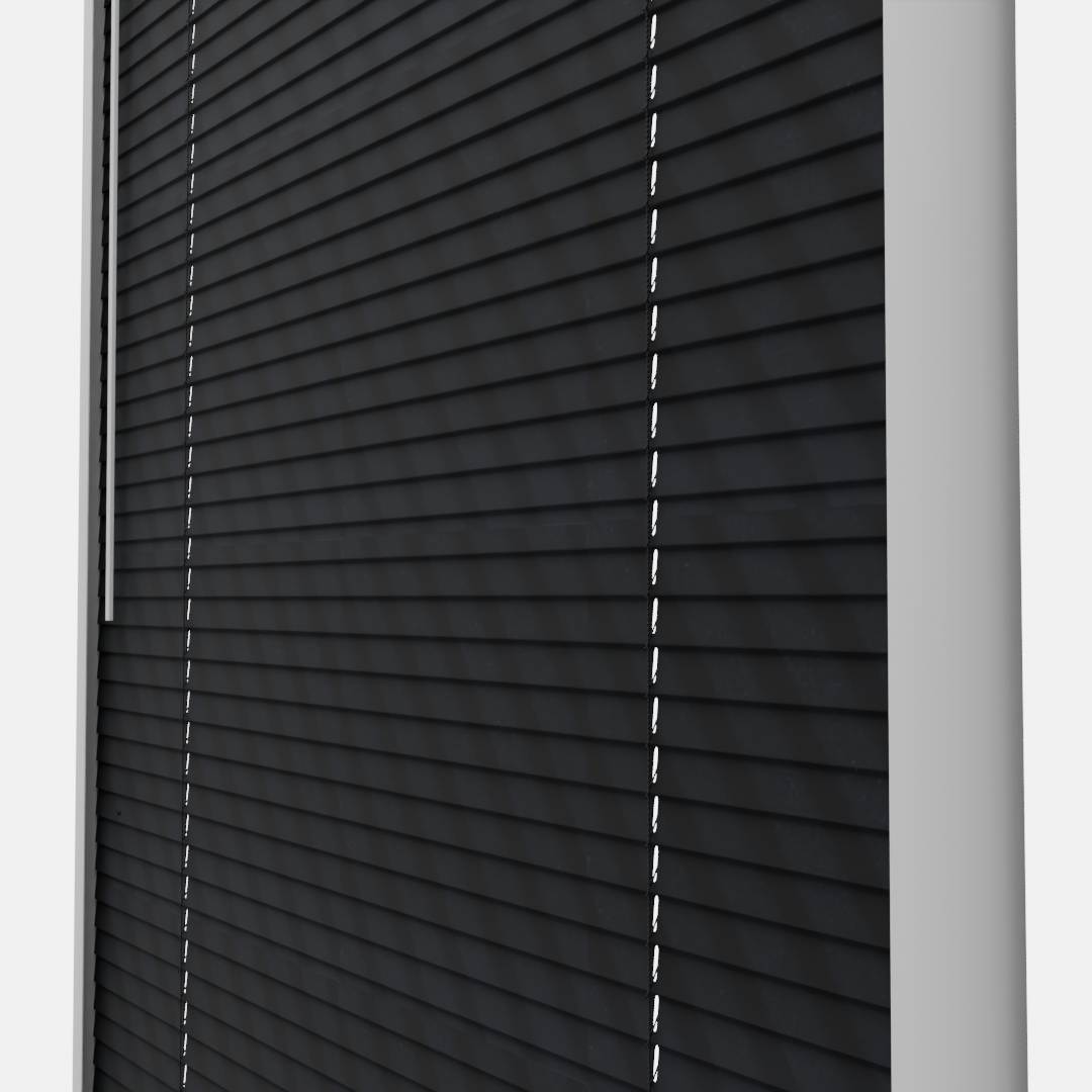 Perfect Fit No Drill Metal Blind - Pitch Black - 25mm