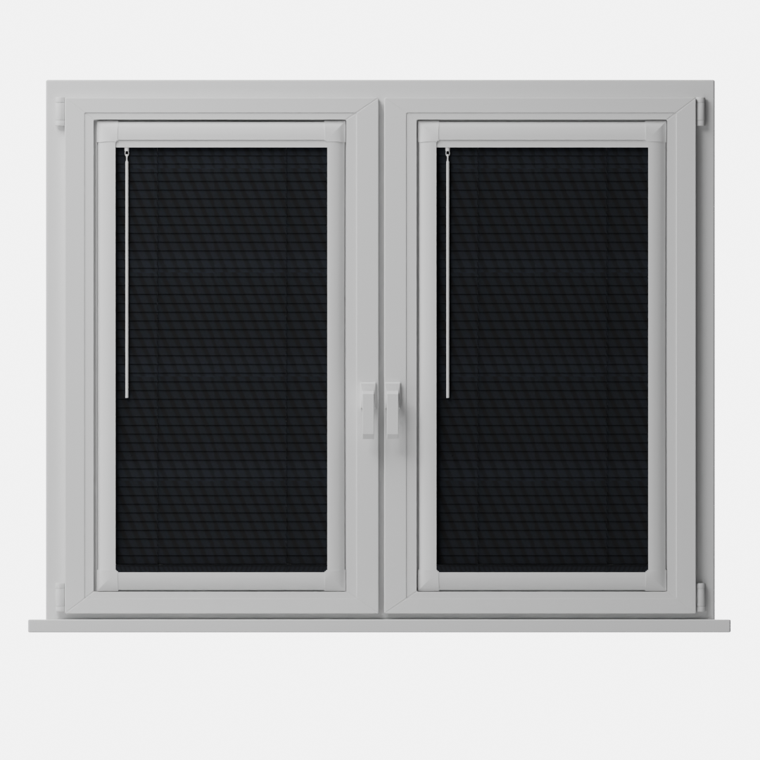 Perfect Fit No Drill Metal Blind - Pitch Black - 25mm