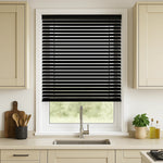 Pitch Black Metal Venetian Blind - 25mm