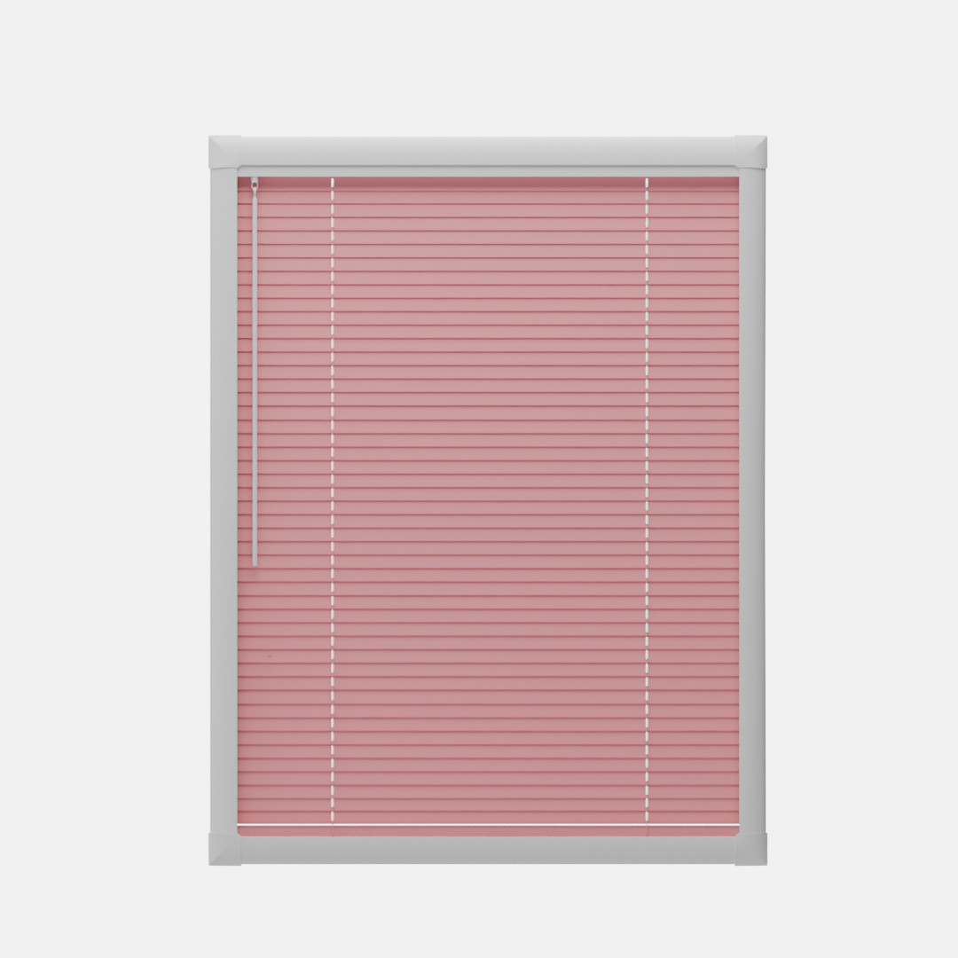 Perfect Fit No Drill Metal Blind - Pretty Pink - 25mm