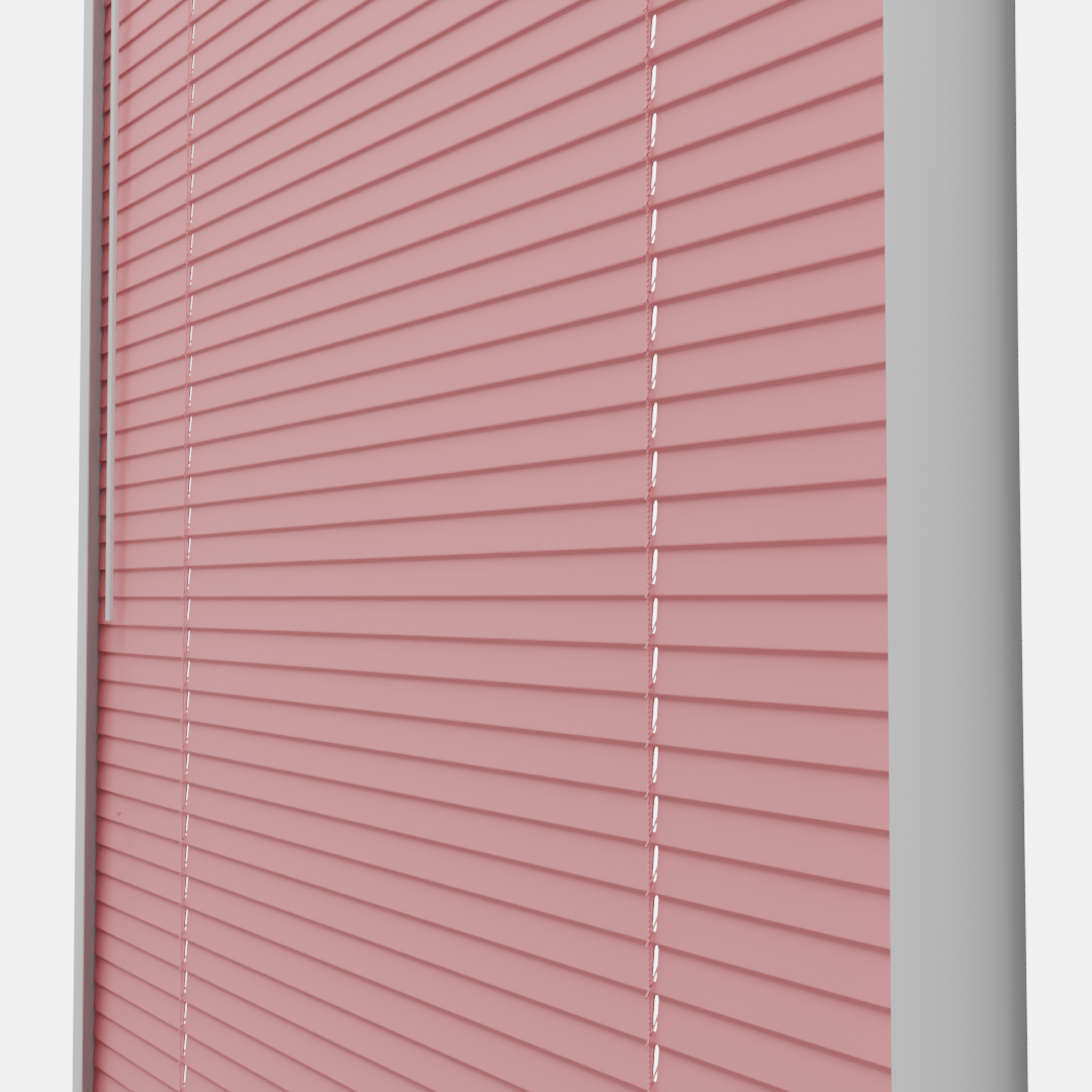 Perfect Fit No Drill Metal Blind - Pretty Pink - 25mm