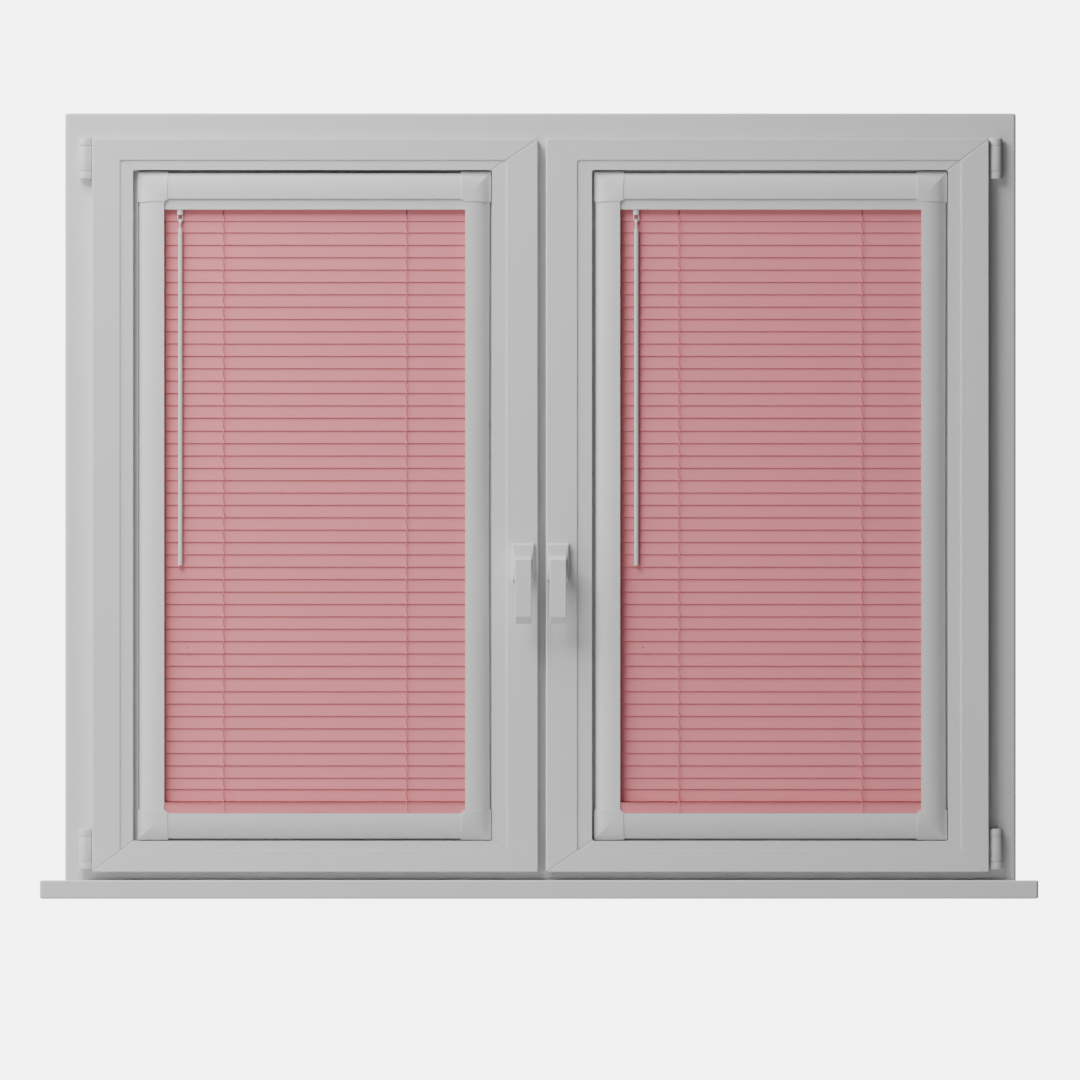 Perfect Fit No Drill Metal Blind - Pretty Pink - 25mm