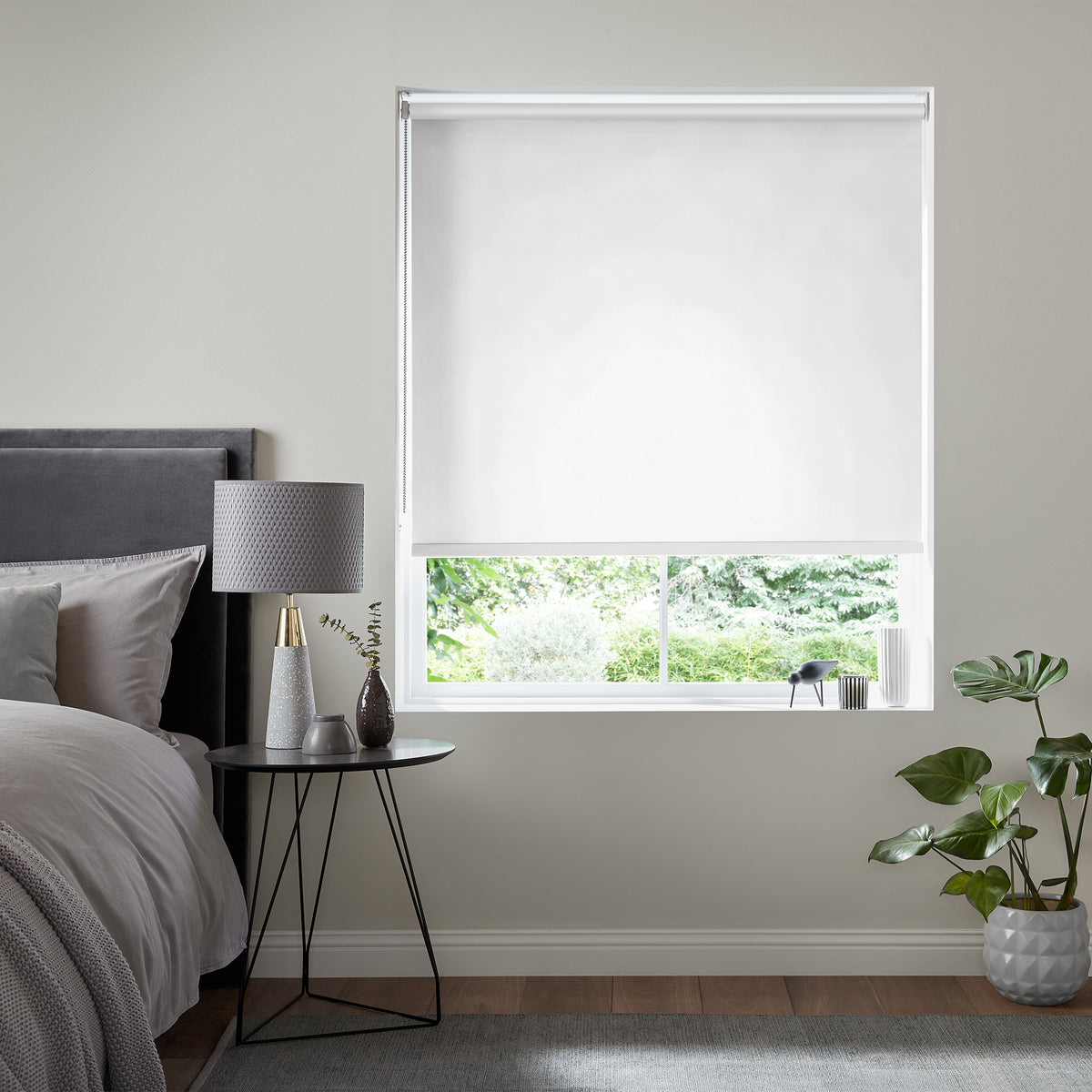 Insta Fit No Drill Iris Blackout Ivory Roller Blinds - Fit in 30 Secs
