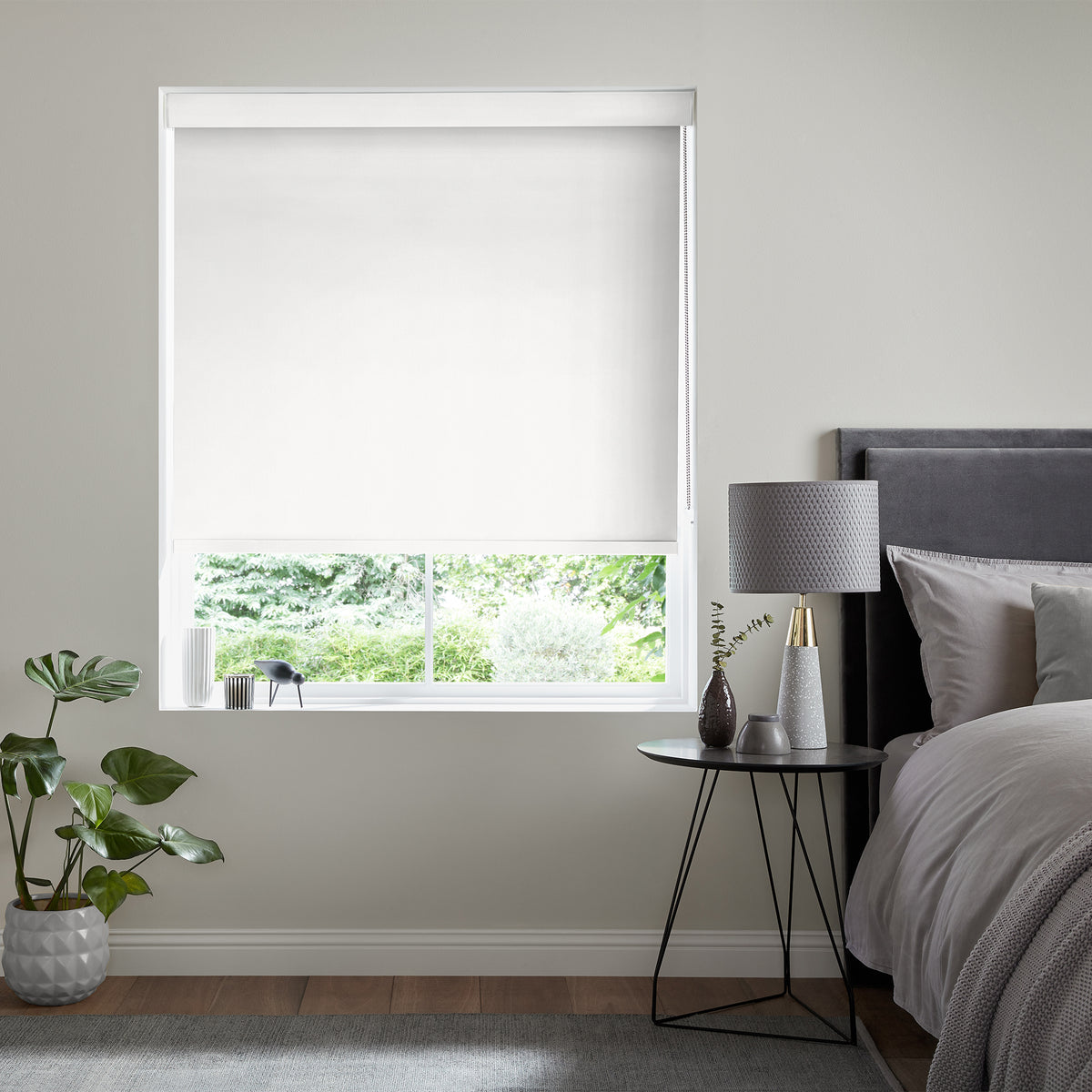 Insta Fit No Drill Iris Blackout Ivory Roller Blinds - Fit in 30 Secs