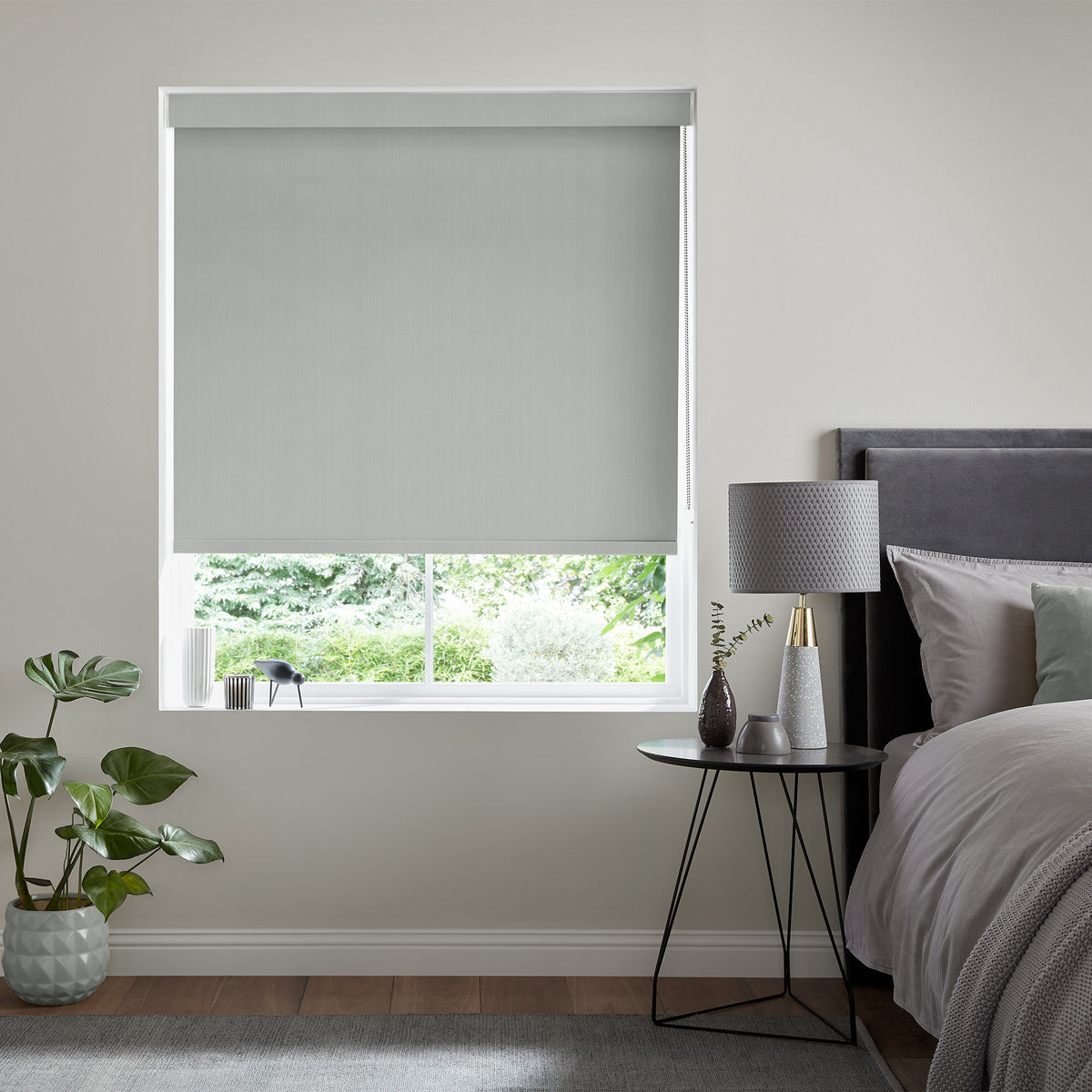 Insta Fit No Drill Iris Blackout Light Grey Roller Blinds - Fit in 30 Secs