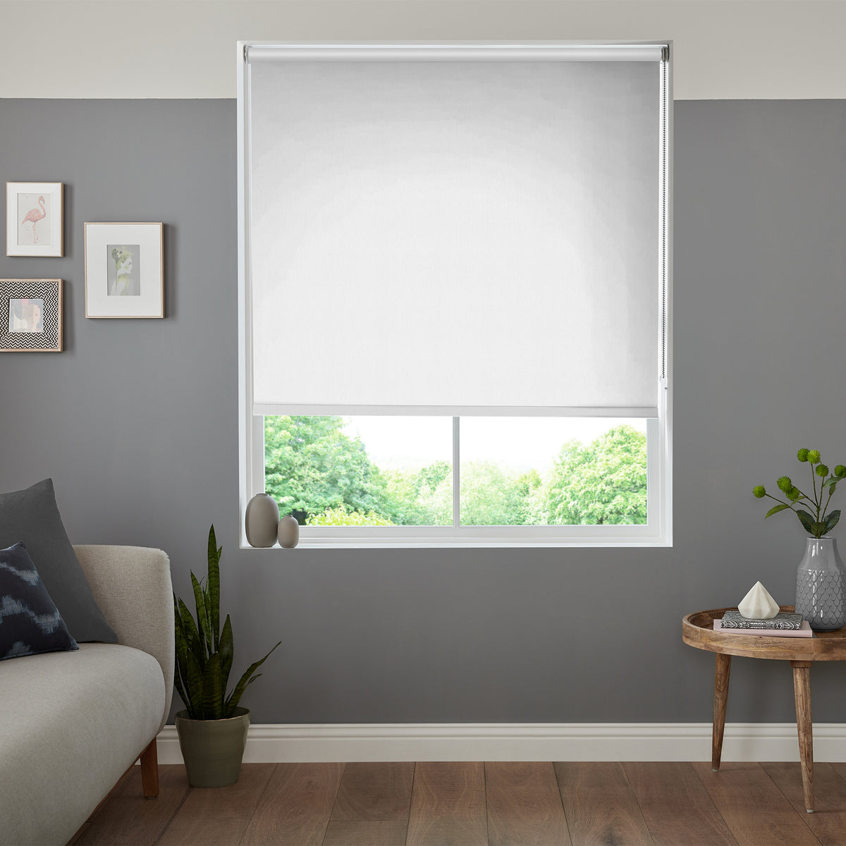 Insta Fit No Drill Wave Blackout White Roller Blinds - Fit in 30 Secs