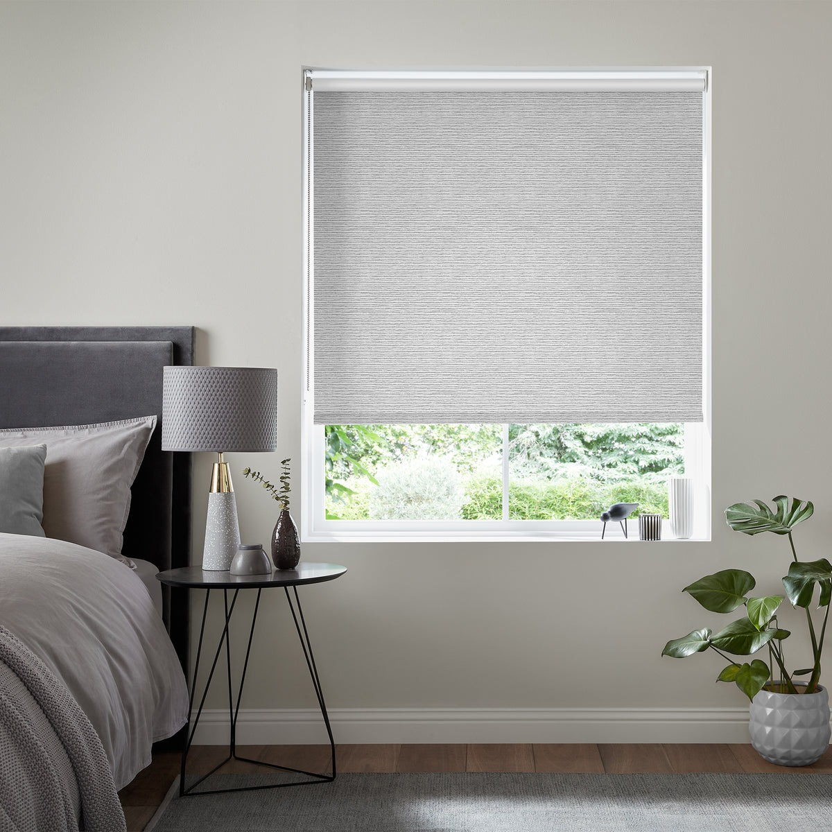 Insta Fit No Drill Wave Blackout Grey Roller Blinds - Fit in 30 Secs