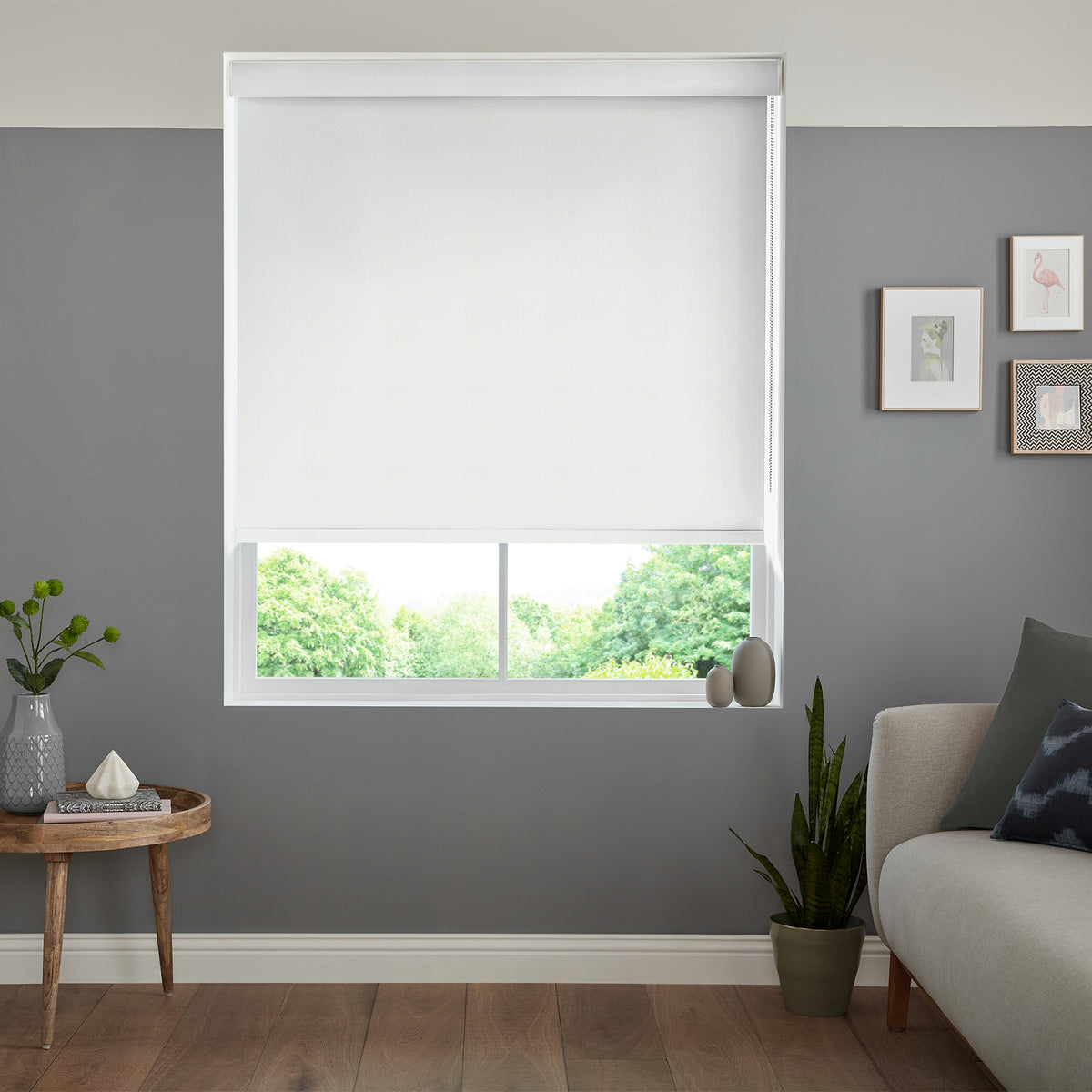 Insta Fit No Drill Petunia Blackout White Roller Blinds - Fit in 30 Secs
