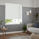 Insta Fit No Drill Petunia Blackout White Roller Blinds - Fit in 30 Secs