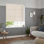 Insta Fit No Drill Azalea sheer Cream Roller Blinds - Fit in 30 Secs