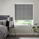 Insta Fit No Drill Azalea Texture Charcoal Roller Blinds - Fit in 30 Secs