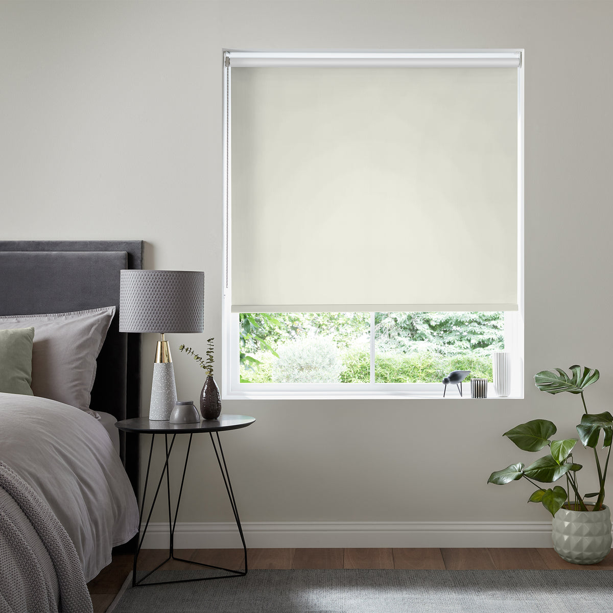 Insta Fit No Drill Wisteria Blackout Cream Roller Blinds - Fit in 30 Secs