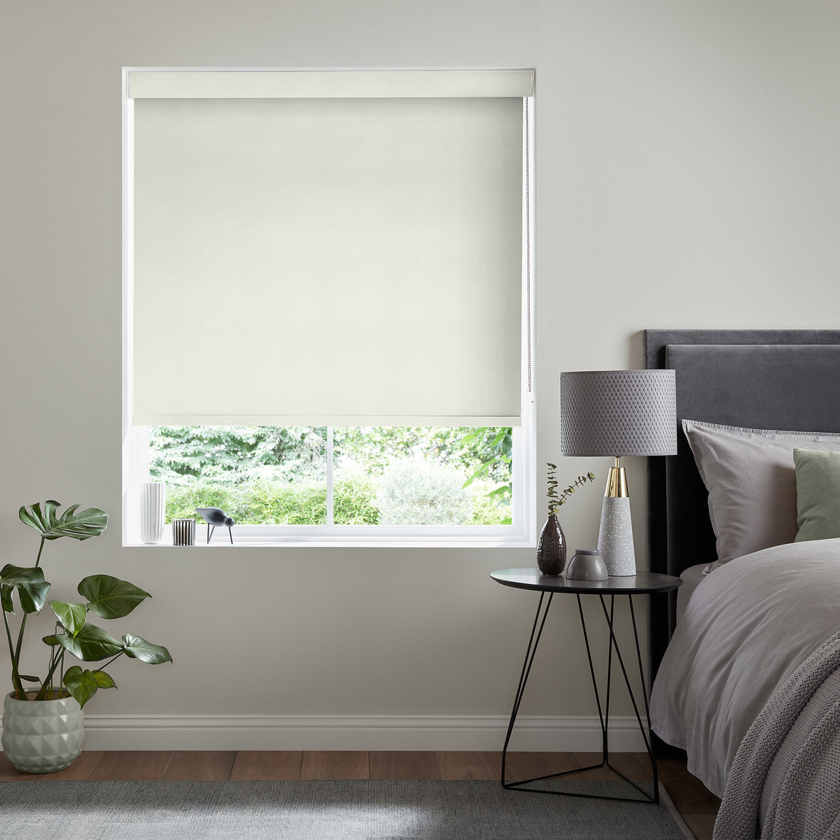Insta Fit No Drill Wisteria Blackout Cream Roller Blinds - Fit in 30 Secs