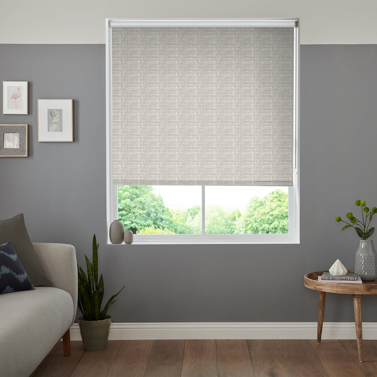 Insta Fit No Drill Verbena Blackout Taupe Roller Blinds - Fit in 30 Secs