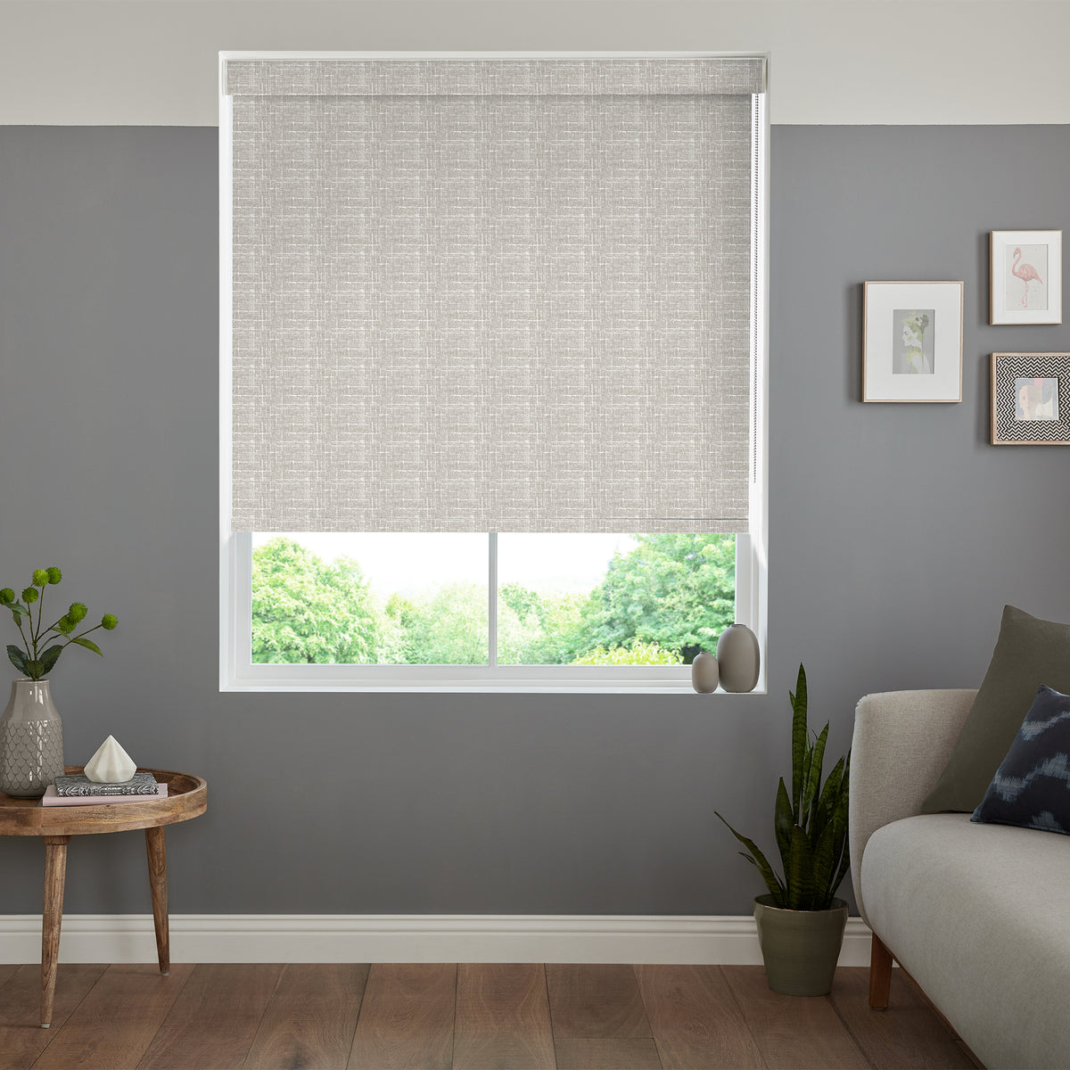 Insta Fit No Drill Verbena Blackout Taupe Roller Blinds - Fit in 30 Secs