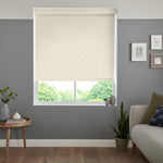 Insta Fit No Drill Zinnia Blackout Cream Roller Blinds - Fit in 30 Secs