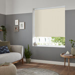 Insta Fit No Drill Zinnia Blackout Cream Roller Blinds - Fit in 30 Secs