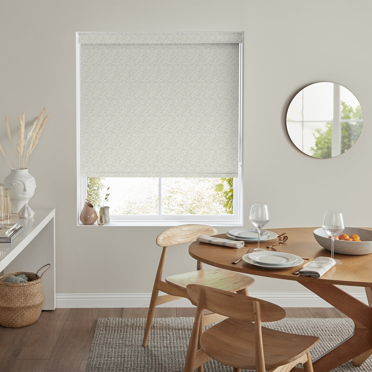 Insta Fit No Drill Zinnia Blackout Silver Roller Blinds - Fit in 30 Secs