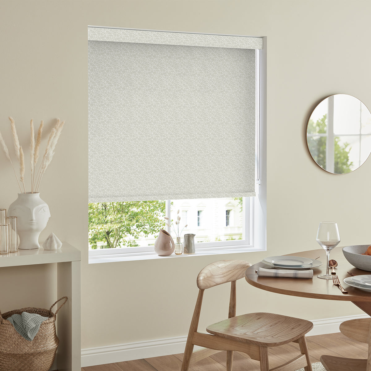Insta Fit No Drill Zinnia Blackout Silver Roller Blinds - Fit in 30 Secs