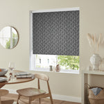Insta Fit No Drill Simetric Blackout Charcoal Roller Blinds - Fit in 30 Secs