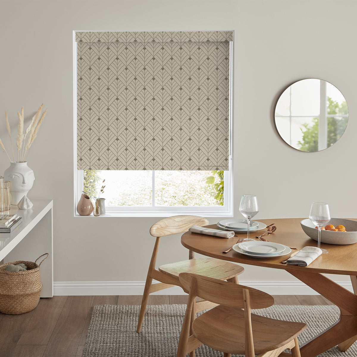 Insta Fit No Drill Yarrow Blackout Taupe Roller Blinds - Fit in 30 Secs