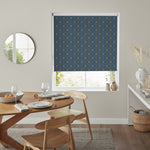Insta Fit No Drill Yarrow Blackout Navy Roller Blinds - Fit in 30 Secs