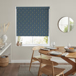 Insta Fit No Drill Yarrow Blackout Navy Roller Blinds - Fit in 30 Secs