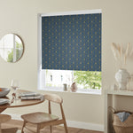 Insta Fit No Drill Yarrow Blackout Navy Roller Blinds - Fit in 30 Secs