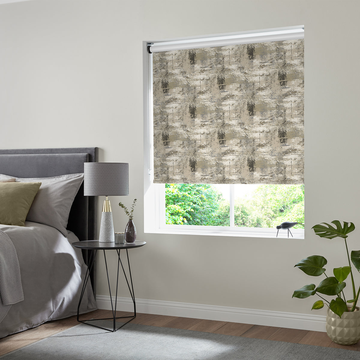 Insta Fit No Drill Adventure Blackout Earth Roller Blinds - Fit in 30 Secs