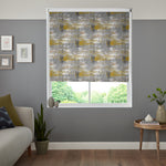 Insta Fit No Drill Adventure Blackout Gold Roller Blinds - Fit in 30 Secs