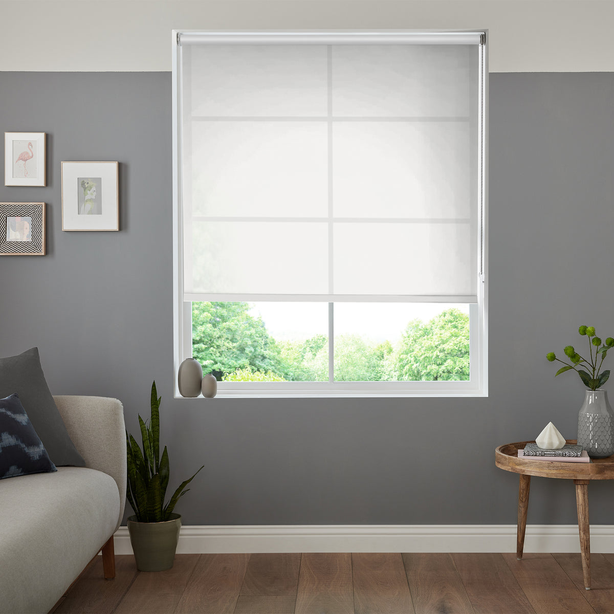 Insta Fit No Drill Freesia White Roller Blinds - Fit in 30 Secs
