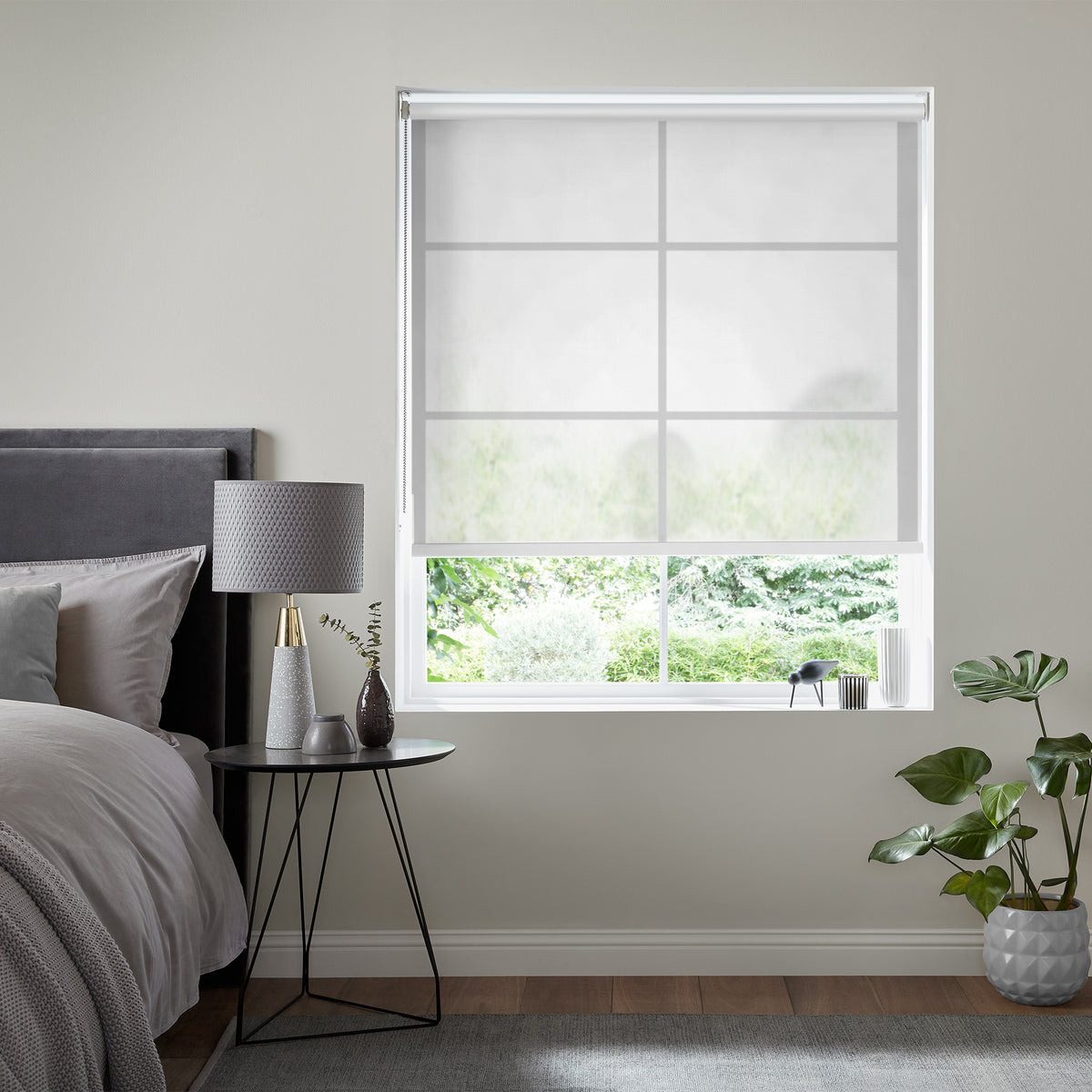 Insta Fit No Drill Carpi voile Fog Roller Blinds - Fit in 30 Secs